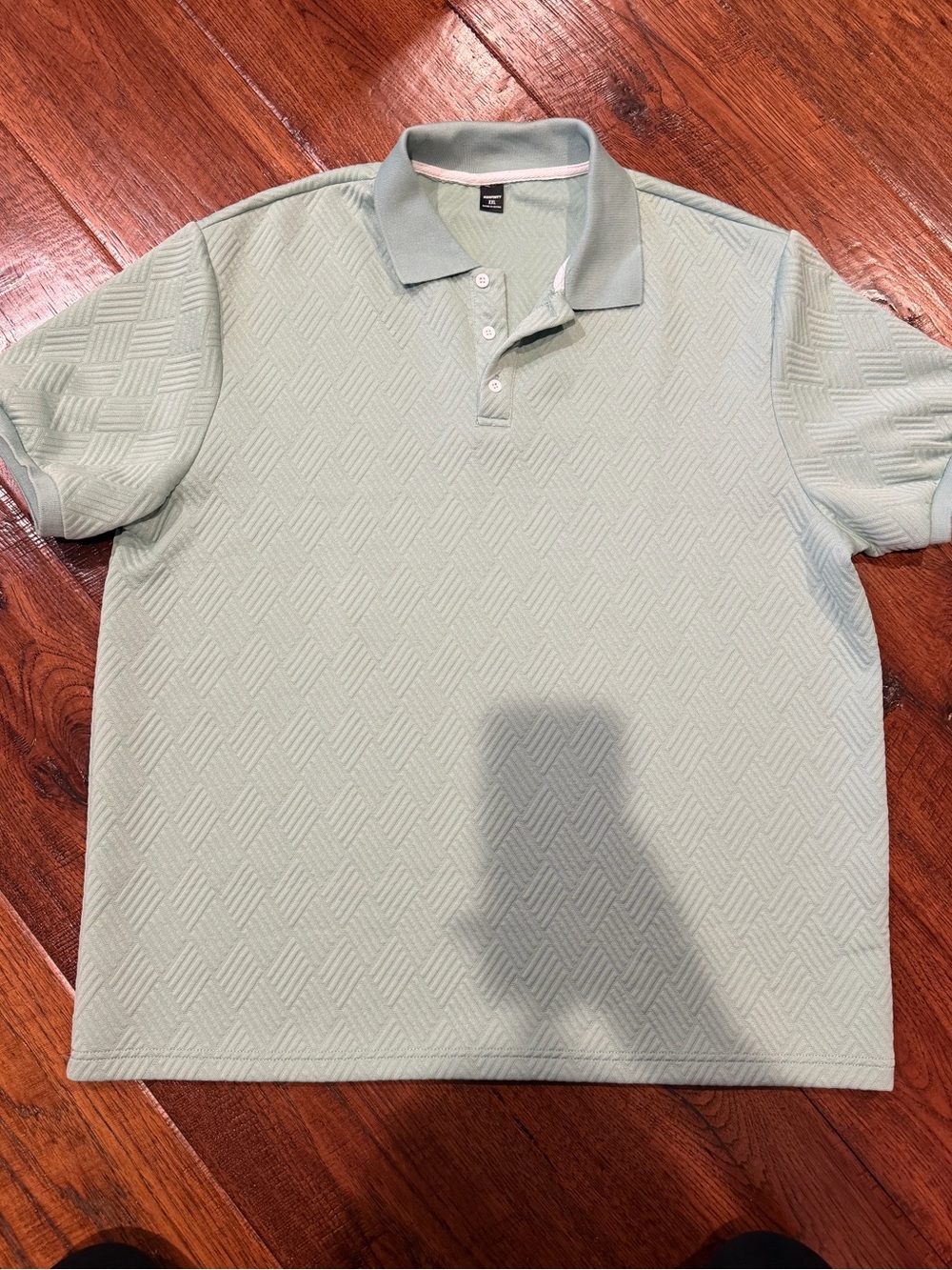 NFINITY Men's Textured Polo - Light Mint Green